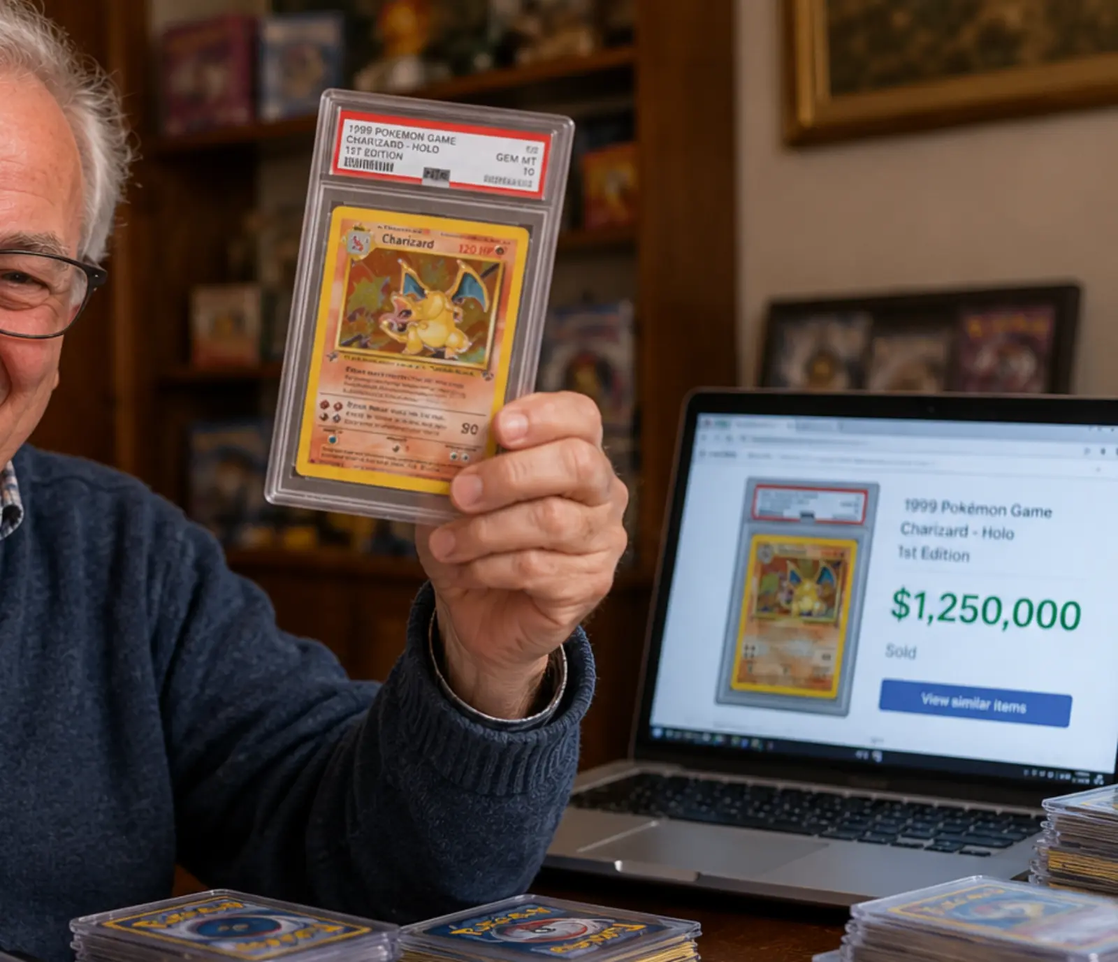 Pensionarul devine milionar vânzând cartonașe Pokémon uitate în pod